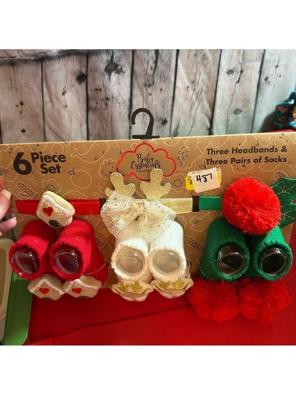 Baby Essentials Holiday Headbands and Socks Set